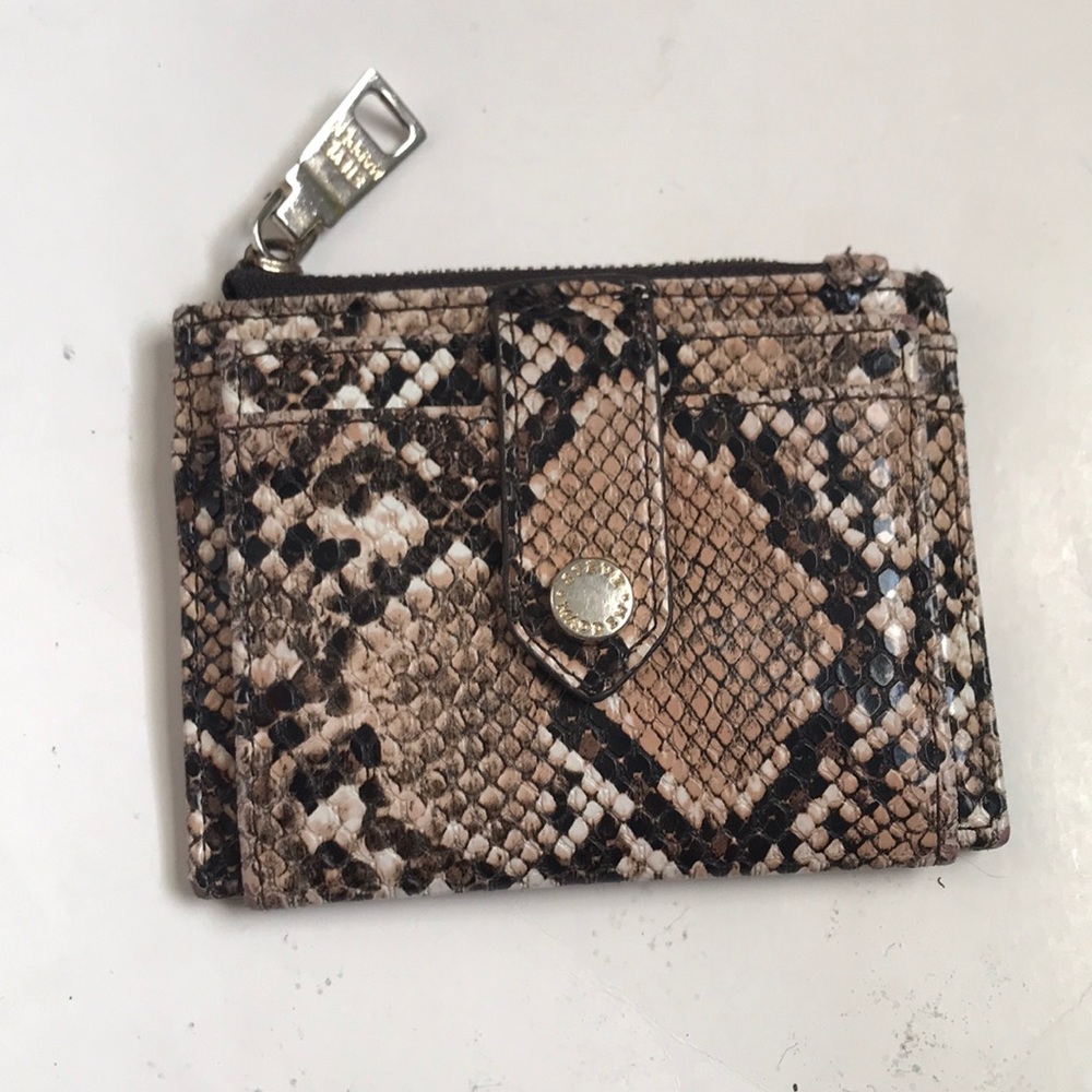 Steve madden VEGAN snake skin wallet with zipper pockets I.D. Slot 7 card slots